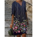 Women's Casual Dress Ethnic Dress Shift Dress Midi Dress Leopard Black White Half Sleeve Floral Print Summer Spring V Neck Basic Daily Vacation Weeken Women's Casual Dress Ethnic Dress Shift Dress Midi Dress Leopard Black White Half Sleeve Floral Print Summer Spring V Neck Basic Daily Vacation Weeken