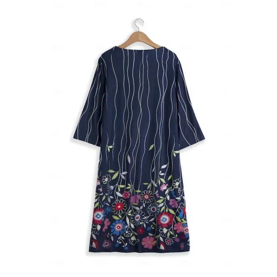 Women's Casual Dress Ethnic Dress Shift Dress Midi Dress Leopard Black White Half Sleeve Floral Print Summer Spring V Neck Basic Daily Vacation Weeken Women's Casual Dress Ethnic Dress Shift Dress Midi Dress Leopard Black White Half Sleeve Floral Print Summer Spring V Neck Basic Daily Vacation Weeken