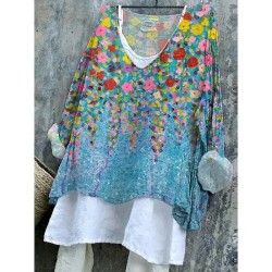 Women's Cotton Linen Blouse Graphic Elegant Vintage Stylish Short Sleeve V Neck Regular Tops Daily Holiday Buttons White Yellow Blue Purple Green Summ Women's Cotton Linen Blouse Graphic Elegant Vintage Stylish Short Sleeve V Neck Regular Tops Daily Holiday Buttons White Yellow Blue Purple Green Summ