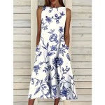 Women's Midi Dress Sundress A Line Dress Summer Dress Vacation Casual Cocktail Birthday Daily Holiday Regular Fit Floral Graphic Sleeveless Crew Neck Women's Midi Dress Sundress A Line Dress Summer Dress Vacation Casual Cocktail Birthday Daily Holiday Regular Fit Floral Graphic Sleeveless Crew Neck