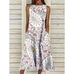 Women's Midi Dress Sundress A Line Dress Summer Dress Vacation Casual Cocktail Birthday Daily Holiday Regular Fit Floral Graphic Sleeveless Crew Neck Women's Midi Dress Sundress A Line Dress Summer Dress Vacation Casual Cocktail Birthday Daily Holiday Regular Fit Floral Graphic Sleeveless Crew Neck