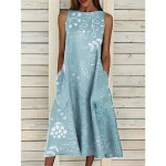 Women's Midi Dress Sundress A Line Dress Summer Dress Vacation Casual Cocktail Birthday Daily Holiday Regular Fit Floral Graphic Sleeveless Crew Neck Women's Midi Dress Sundress A Line Dress Summer Dress Vacation Casual Cocktail Birthday Daily Holiday Regular Fit Floral Graphic Sleeveless Crew Neck