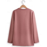 Women's Pullover Sweatshirt Graphic Warm Casual Fuzzy Long Sleeve Round Neck Regular Tops Street Casual Yellow Pink Dark Pink Blue Gray Spring Fall Wi Women's Pullover Sweatshirt Graphic Warm Casual Fuzzy Long Sleeve Round Neck Regular Tops Street Casual Yellow Pink Dark Pink Blue Gray Spring Fall Wi