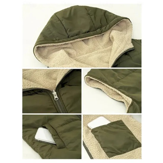 Women's Fleece Jacket Fleece Vest Teddy Coat Warm Breathable Zipper Pocket Fleece Lined Casual Plain Vacation Street Daily Wear Going out Zipper Regul Women's Fleece Jacket Fleece Vest Teddy Coat Warm Breathable Zipper Pocket Fleece Lined Casual Plain Vacation Street Daily Wear Going out Zipper Regul