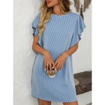 Women's Mini Dress Casual Dress Mini Dress Petite Dress A Line Dress Basic Birthday Vacation Work Casual Loose Fit Stripe Gingham Short Sleeve Crew Ne Women's Mini Dress Casual Dress Mini Dress Petite Dress A Line Dress Basic Birthday Vacation Work Casual Loose Fit Stripe Gingham Short Sleeve Crew Ne