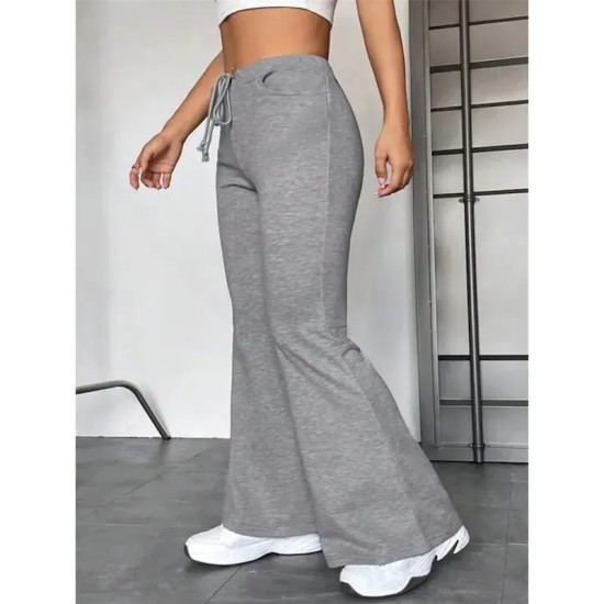 Women's Flare Leggings Fashion Streetwear Full Length High Waist Solid Color Pocket Elastic Drawstring Design High Cut Comfort Breathability Soft Micr Women's Flare Leggings Fashion Streetwear Full Length High Waist Solid Color Pocket Elastic Drawstring Design High Cut Comfort Breathability Soft Micr
