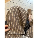 Women's Linen Blend Culottes Wide Leg Vacation Vintage Ethnic Style Full Length Mid Waist Striped Stripe Comfortable Breathable Inelastic Vacation Hom Women's Linen Blend Culottes Wide Leg Vacation Vintage Ethnic Style Full Length Mid Waist Striped Stripe Comfortable Breathable Inelastic Vacation Hom