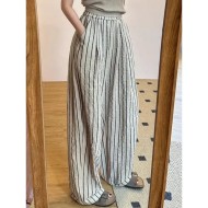 Women's Linen Blend Culottes Wide Leg Vacation Vintage Ethnic Style Full Length Mid Waist Striped Stripe Comfortable Breathable Inelastic Vacation Hom Women's Linen Blend Culottes Wide Leg Vacation Vintage Ethnic Style Full Length Mid Waist Striped Stripe Comfortable Breathable Inelastic Vacation Hom