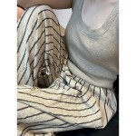 Women's Linen Blend Culottes Wide Leg Vacation Vintage Ethnic Style Full Length Mid Waist Striped Stripe Comfortable Breathable Inelastic Vacation Hom Women's Linen Blend Culottes Wide Leg Vacation Vintage Ethnic Style Full Length Mid Waist Striped Stripe Comfortable Breathable Inelastic Vacation Hom