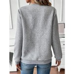 Women's Texture Sweatshirt Pullover Plain Streetwear Casual Comfy Long Sleeve V Neck Regular Tops Street Holiday Going out Half Zipper Quarter Zipper Women's Texture Sweatshirt Pullover Plain Streetwear Casual Comfy Long Sleeve V Neck Regular Tops Street Holiday Going out Half Zipper Quarter Zipper