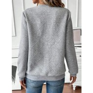 Women's Texture Sweatshirt Pullover Plain Streetwear Casual Comfy Long Sleeve V Neck Regular Tops Street Holiday Going out Half Zipper Quarter Zipper Women's Texture Sweatshirt Pullover Plain Streetwear Casual Comfy Long Sleeve V Neck Regular Tops Street Holiday Going out Half Zipper Quarter Zipper