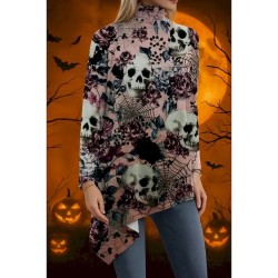 Women's Blouse Floral Graphic Elegant Active Stylish Long Sleeve Turtleneck Regular Tops Party Evening Wear Daily Going out Asymmetric Hem Pink Spring Women's Blouse Floral Graphic Elegant Active Stylish Long Sleeve Turtleneck Regular Tops Party Evening Wear Daily Going out Asymmetric Hem Pink Spring