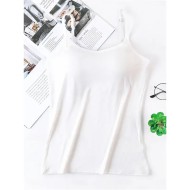 Women's Pajamas Top Pure Color Simple Comfort Daily Rayon Breathable Straps Sleeveless Strap Top Backless Chest pads Summer Spring Home Outfits 2025