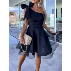 Women's Mini Dress Casual Dress Cocktail Dress Wedding Guest Dress Chiffon Dress Streetwear Casual Vacation Street Holiday Regular Fit Sleeveless One