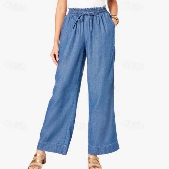 Women's Linen Pants Pants Trousers Lightweight Casual Full Length Mid Rise Plain Pocket Drawstring Breathability Comfortable Inelastic Home Casual Dai Women's Linen Pants Pants Trousers Lightweight Casual Full Length Mid Rise Plain Pocket Drawstring Breathability Comfortable Inelastic Home Casual Dai