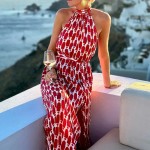 Women's Graphic Print Halter Neck Long Dress Maxi Dress Casual Wedding Party Sleeveless Summer Spring 2025 Women's Graphic Print Halter Neck Long Dress Maxi Dress Casual Wedding Party Sleeveless Summer Spring 2025