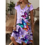 Women's Mini Dress A Line DressT Shirt Dress Tee Dress Casual Vacation Daily Regular Fit Graphic Paisley Short Sleeve V Neck Blue Beige Summer Spring Women's Mini Dress A Line DressT Shirt Dress Tee Dress Casual Vacation Daily Regular Fit Graphic Paisley Short Sleeve V Neck Blue Beige Summer Spring