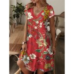 Women's Mini Dress A Line DressT Shirt Dress Tee Dress Casual Vacation Daily Regular Fit Graphic Paisley Short Sleeve V Neck Blue Beige Summer Spring Women's Mini Dress A Line DressT Shirt Dress Tee Dress Casual Vacation Daily Regular Fit Graphic Paisley Short Sleeve V Neck Blue Beige Summer Spring