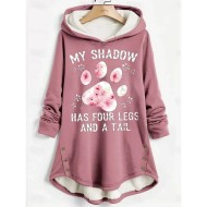 Women's Pullover Hoodie Sweatshirt Graphic Cat Letter Casual Comfrt Long Sleeve Hooded Long Tops Street Dailywear Casual Print Pink Blue Gray Fall Win Women's Pullover Hoodie Sweatshirt Graphic Cat Letter Casual Comfrt Long Sleeve Hooded Long Tops Street Dailywear Casual Print Pink Blue Gray Fall Win