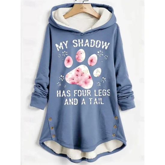 Women's Pullover Hoodie Sweatshirt Graphic Cat Letter Casual Comfrt Long Sleeve Hooded Long Tops Street Dailywear Casual Print Pink Blue Gray Fall Win Women's Pullover Hoodie Sweatshirt Graphic Cat Letter Casual Comfrt Long Sleeve Hooded Long Tops Street Dailywear Casual Print Pink Blue Gray Fall Win