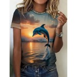 Women's T Shirt Rose Floral Graphic Elegant Vintage Fashion Short Sleeve Round Neck Regular Tops Daily Going out Weekend Print Light Brown Summer 2025 Women's T Shirt Rose Floral Graphic Elegant Vintage Fashion Short Sleeve Round Neck Regular Tops Daily Going out Weekend Print Light Brown Summer 2025