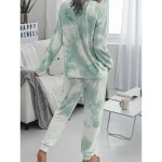 Women's Pajama Set Casual Comfort Tie Dye Elastic Waist T Shirt Pant Home Daily Long Sleeve Crew Neck Pink Blue Green Rainbow Gray Summer Spring Fall Women's Pajama Set Casual Comfort Tie Dye Elastic Waist T Shirt Pant Home Daily Long Sleeve Crew Neck Pink Blue Green Rainbow Gray Summer Spring Fall