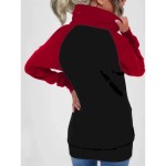 Women's Pullover Hoodie Sweatshirt Color Block Casual Long Sleeve Hooded Regular Tops Street Dailywear Zipper Pocket White Red Khaki Army Green Fall W Women's Pullover Hoodie Sweatshirt Color Block Casual Long Sleeve Hooded Regular Tops Street Dailywear Zipper Pocket White Red Khaki Army Green Fall W