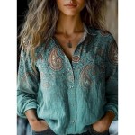 Women's Shirt Button Down Tunic Shirt Collar Long Sleeve Graphic Casual Regular Tops Work Daily s Print Red Blue Green Khaki Spring Fall Winter 2025 Women's Shirt Button Down Tunic Shirt Collar Long Sleeve Graphic Casual Regular Tops Work Daily s Print Red Blue Green Khaki Spring Fall Winter 2025