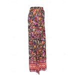 Women's Wide Leg Chinos Fashion Streetwear Full Length High Waist Floral Pocket Elastic Waistband Print Comfy Soft Comfortable Micro-elastic Outdoor S Women's Wide Leg Chinos Fashion Streetwear Full Length High Waist Floral Pocket Elastic Waistband Print Comfy Soft Comfortable Micro-elastic Outdoor S