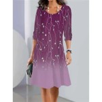 Women's Casual Dress Floral Print Crew Neck Mini Dress Stylish Casual Daily Date Long Sleeve Summer 2025 Women's Casual Dress Floral Print Crew Neck Mini Dress Stylish Casual Daily Date Long Sleeve Summer 2025