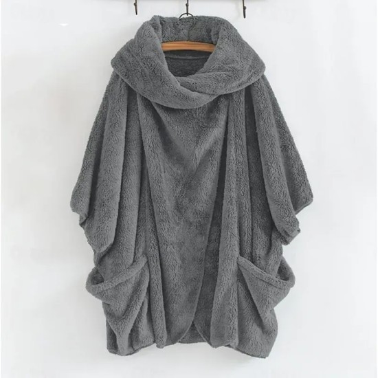 Women's Winter Coat Athleisure Holiday Daily Wear Fall Winter Regular Coat Loose Fit Stylish Casual Jacket Long Sleeve Solid Color Irregular Hem Black Women's Winter Coat Athleisure Holiday Daily Wear Fall Winter Regular Coat Loose Fit Stylish Casual Jacket Long Sleeve Solid Color Irregular Hem Black