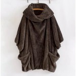 Women's Winter Coat Athleisure Holiday Daily Wear Fall Winter Regular Coat Loose Fit Stylish Casual Jacket Long Sleeve Solid Color Irregular Hem Black Women's Winter Coat Athleisure Holiday Daily Wear Fall Winter Regular Coat Loose Fit Stylish Casual Jacket Long Sleeve Solid Color Irregular Hem Black